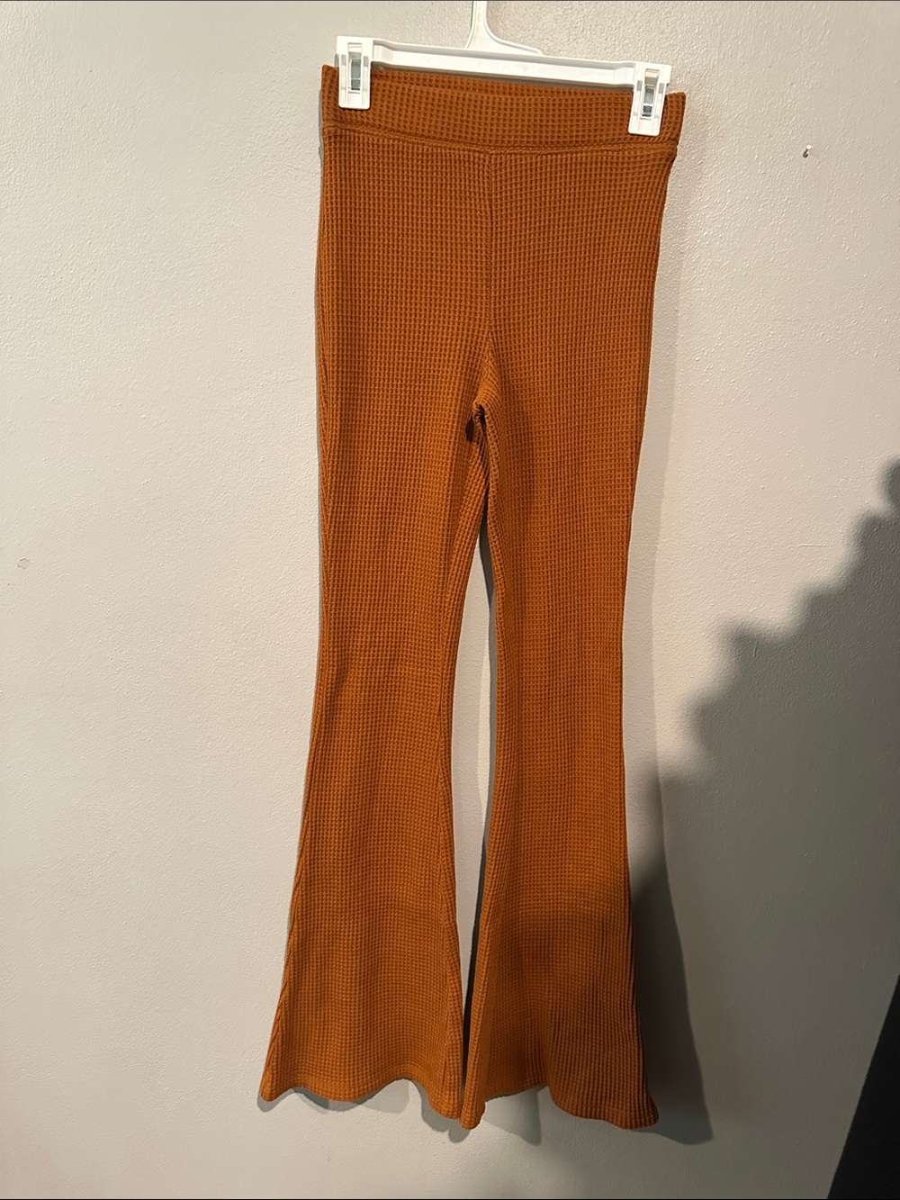 AERIE Women' Ribbed Flare Leggings - Rust Orange